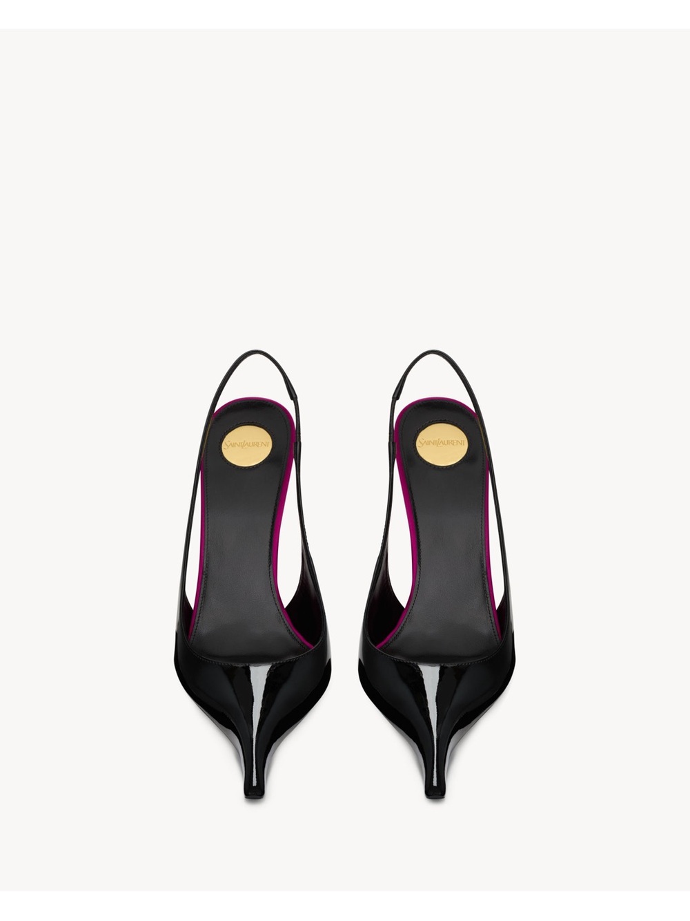 Saint Laurent Amalia Slingback Pumps Black Patent Leather BRAND NEW NEVER WORN - Picture 5 of 5